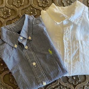 2 collared kids dress shirts